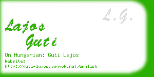 lajos guti business card